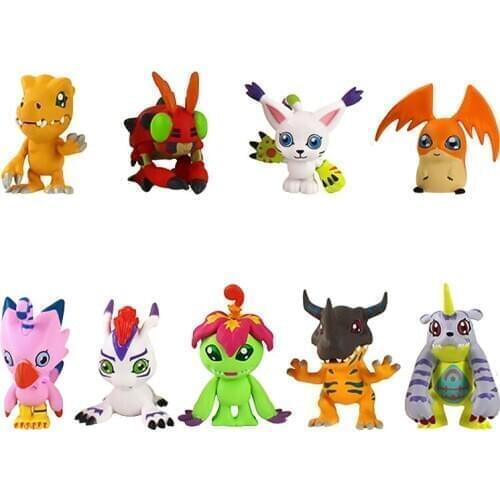 Anime Digimon Action Figure Toys AGUMON GERYMON Digital Character PVC Figure Model Toys 9pcs/set 3.5-5cm