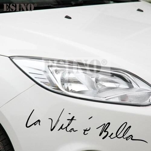 Funny Sticker Life Is So Beautiful La Vie Est Si Belle Car Sticker Auto Decal Car Accessories for Tesla Bentley Jaguar Volvo