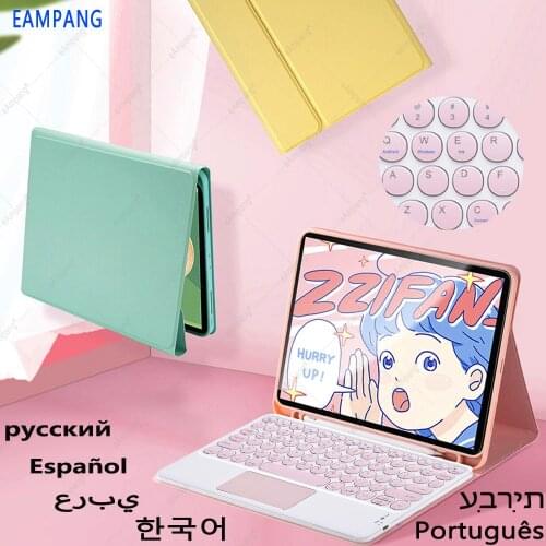 Arabic Hebrew Turkish Keyboard Case for iPad 10.2 7th 8th Air 3 4 4th 2020 Pro 11 9.7 5th 6th Bluetooth-Compatible Keyboard