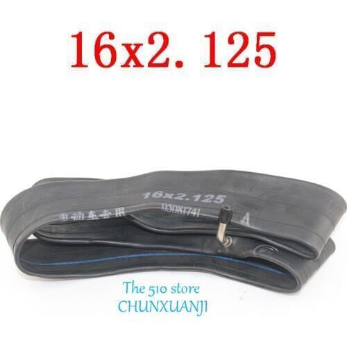Electric vehicle Cycle Inner Tube size 16x2.125 with a Bent Angle Valve Stem good quality