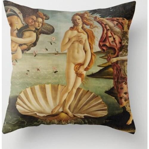 The Birth of Venus By Sandro Botticelli Decorative Pillowcases Cotton Linen Throw Pillow Case Home Sofa Decor Pillowcase