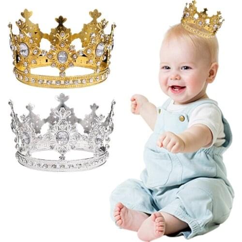 Baby Crystal Rhinestone Crown Mini Tiara Wedding Headband Princess Girls Birthday Party Decoration