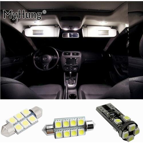 For Volkswagen VW Jetta MK6 Car LEDs Canbus LED Interior Light Kit Package Sedan 2011 2012 2013 Car Styling 11pcs per set