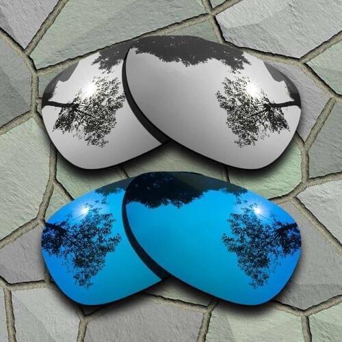 Chrome Titanium&Sky Blue Sunglasses Polarized Replacement Lenses for Oakley Felon