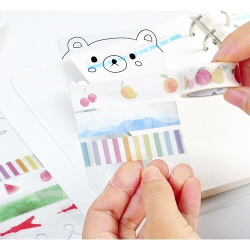 / PVC Washi Tape Sheet Diary w48 Separator Subpackage Plate For Coil Iner Paper Folder A5 A6 Notebook