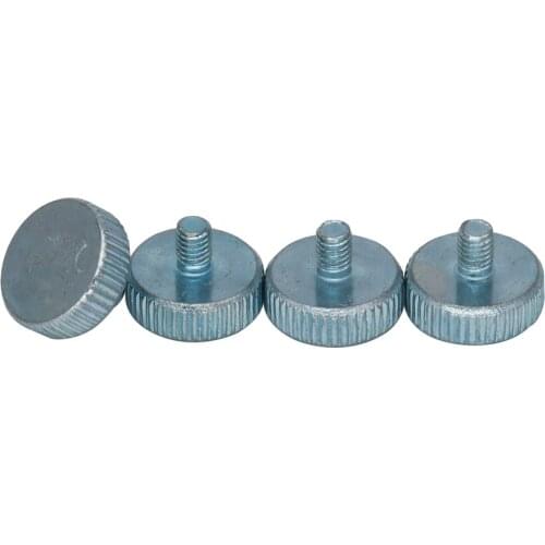 M5 M6 OD 25mm 30mm 35mm 40mm 45mm 50mm Length Zinc Plated Carbon Steel GB835 Bolt Flat Thin Type Handle Knurled Thumb Screw