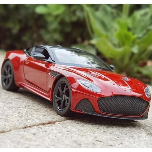 WELLY 1:24 skala Aston Martin DBS Superleggera Toy model odlewu wycofać kolekcja samochodów dla dzieci prezent darmowa wysyłka