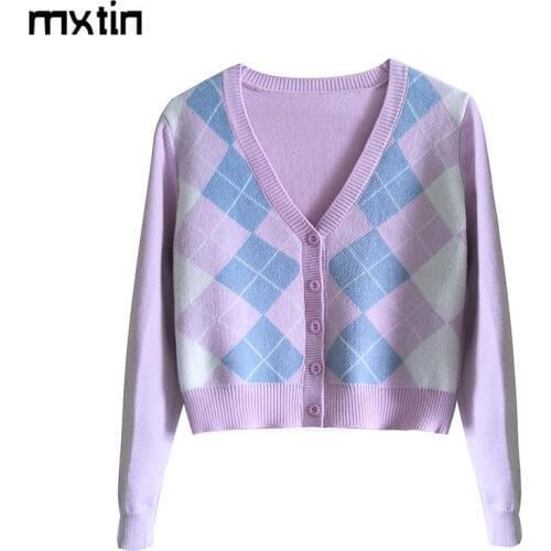 Женские трикотажные кардиганы Mxtin China At AliExpress