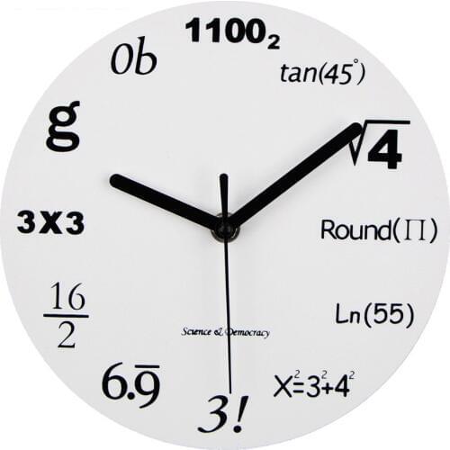 2021 Wall Clock Acrylic Maths Equation Wall Clock Modern Design Novelty Horloge Art Wall Watch Relogio De Parede Home Decor