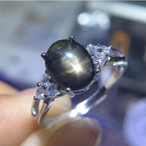 Natural real blue sapphire ring 925 sterling silver Fine handworked jewelry Finger rings Gem Size 7*9mm