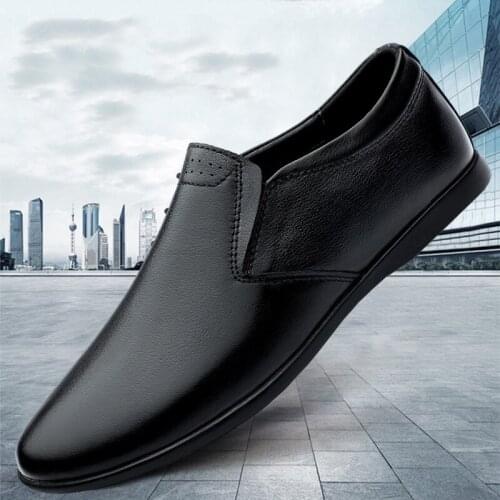 Formal Mens Genuine Leather Comfortable Casual Shoes for Men Brand Designer Italian Mens Casual Shoes Hot Sale Handmade Loafers