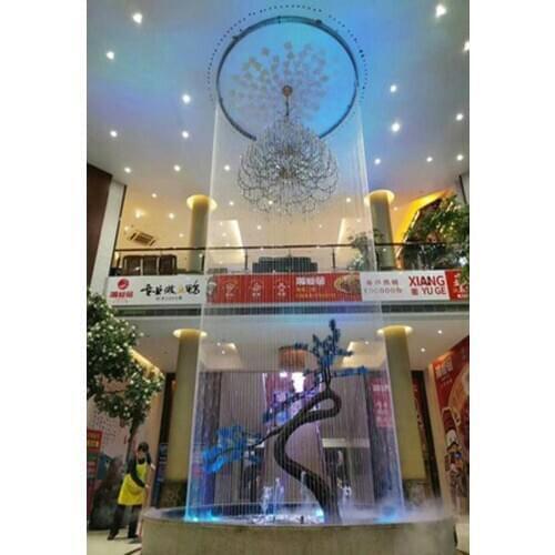 Optical digital water curtain,flowing water music fountain,partition water curtain wall,pull line colorful word water curtain