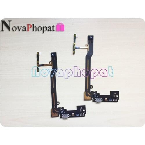 Novaphopat Charger Port For BQ Aquaris E5 4G 0982 USB Charging Dock Port Power Volume Connect Connector Microphone Flex Cable