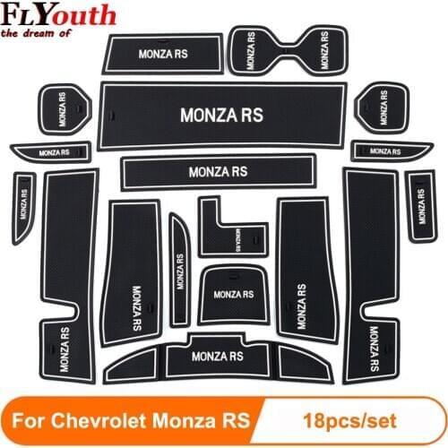 Anti-Slip Gate Slot Cup Mat For Chevrolet Monza RS Interior Non-slip mat Accessories Door Pad 18pcs/set Car Styling