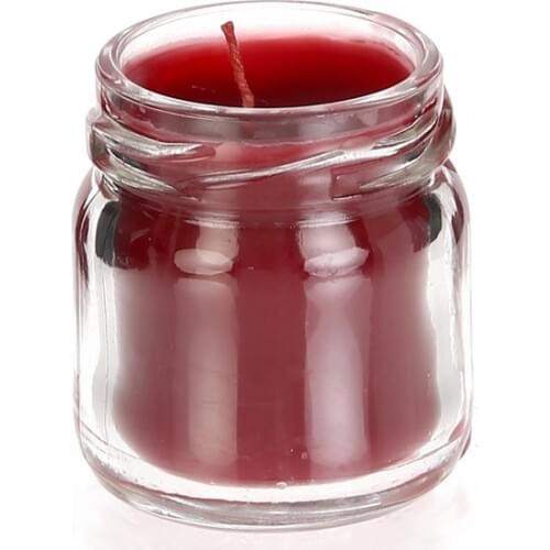 Clear Tiny Jar Inside Red Raspberry Scented candles and scents свечи и ароматы velas y aromas