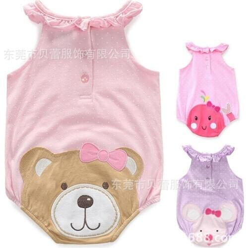 Clearance Sale 2020 Summer Baby Girls Clothes Cartoon Newborn Infant Outfits Toddler Jumpsuits Sleeveless Baby Girl Rompers