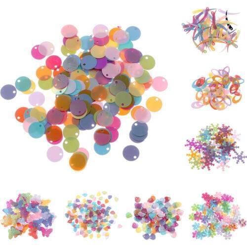 30g Mixed Colorful Acrylic Paillette Bulk Sequins Sewing Craft For Stage Glisten Clothing Accessories Jewelry Decorations Making