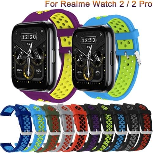 New Silicone Strap For Realme Watch 2 / 2 Pro SmartWatch Bracelet Replacement Watchband For Realme Watch S/ Pro Wristband correa