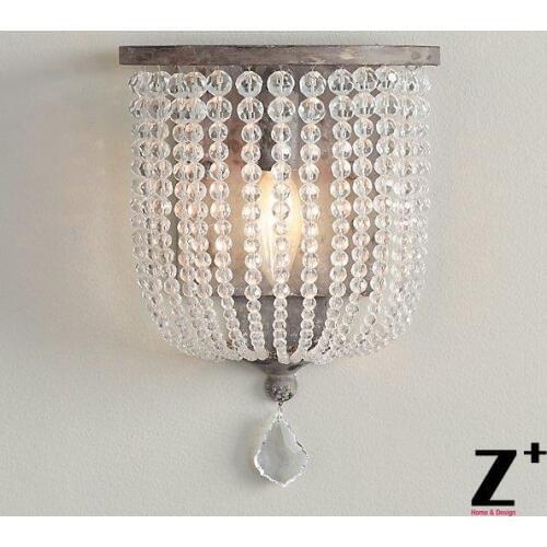 Replica item Amercian Style Dauphine lestre crystal demilune sconce wall lamp free shipping wall sconce