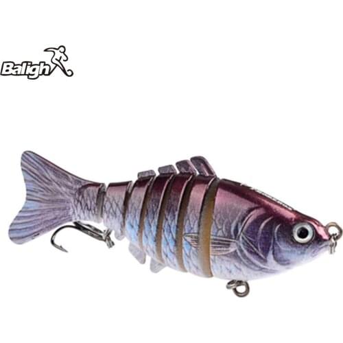 Balight Stream Fishing Lure 7 Section Sinking Minnow Artificial Hard Bait For Bass Pike Salmon Trout Lure Diving Depth 1.5-3m
