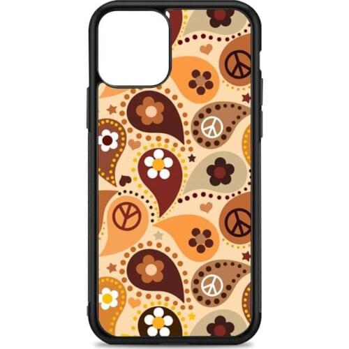 Brown Hippie Paisley Phone Case for iPhone 12 mini 11 pro XS Max X XR 6 7 8 plus SE20 High quality TPU silicon cover