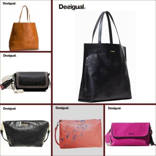 Desiguals new 2021 shoulder bag embroidered handbag high quality cross-body bag solid color trend letter design
