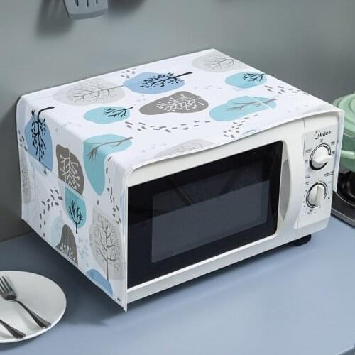 Waterproof Microwave Oven Covers Grease Proofing Storage Bag Double Pockets Dust Covers Microwave Oven Hood Kitchen Accessories