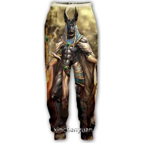 Xinchenyuan New Men/Women Egypt Anubis 3D Printed Casual Pants Fashion Streetwear Men Loose Sporting Long Trousers F71