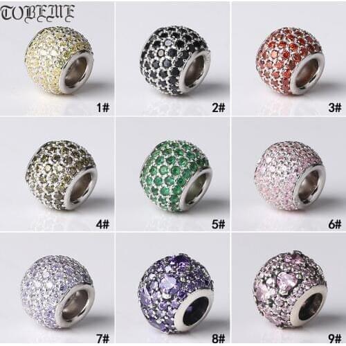 Handmade 925 Silver Jewelry Beads Real Sterling Silver Bracelet Beads Pure Silver Large Hole Bracelet Beads DIY Jewlery Findings