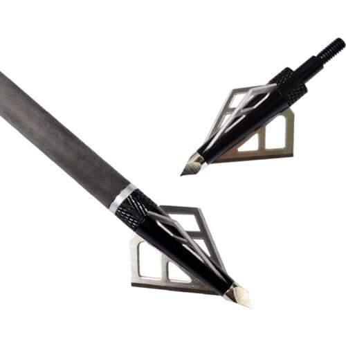 12Pcs/lot Broadheads Hunting Arrowhead 3 Blades Archery Steel Black Arrow Head Broadheads