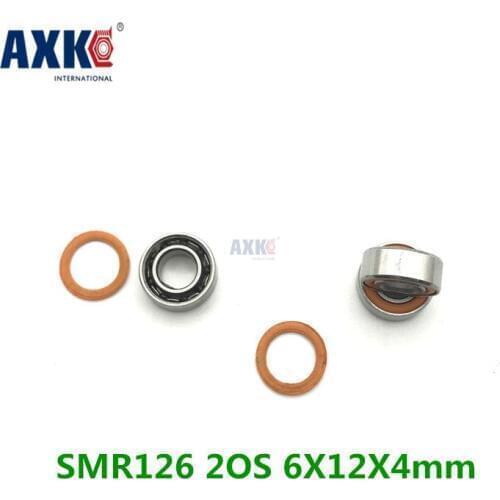 2PCS 6X12X4mm SMR126 2OS CB ABEC7 INOX Hybrid Ceramic Bearing for Fishing Reel Shaft By GCH