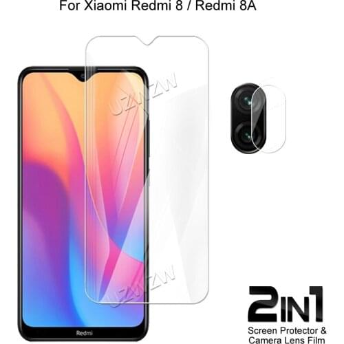 2 in 1 For Xiaomi Redmi 8A / Redmi 8 Camera Lens Film & Screen Protector Guard Protective HD Tempered Glass Explosion Proof