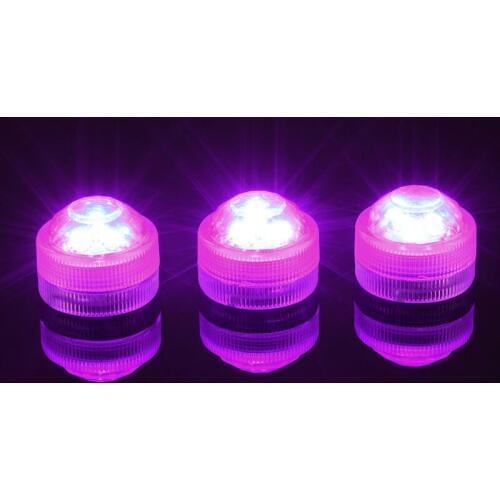 20 Pieces/Lot 10 Colors Submersible Floralites LED Light Base With On/Off Switch For Wedding Decoration