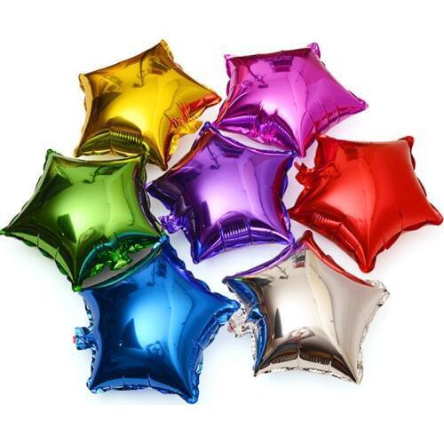 5pcs/lot 18inch Balloon star Wedding Large aluminum Foil Balloons Inflatable gift Birthday baloon Party foil Decoration Ball
