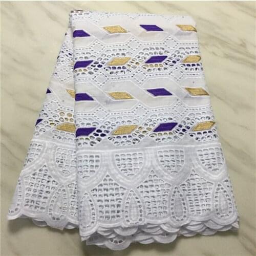 African 100% Cotton Lace Fabric The Latest Nigerian Swiss Tulle Lace Dresses Women In Switzerland With Stones PL11648