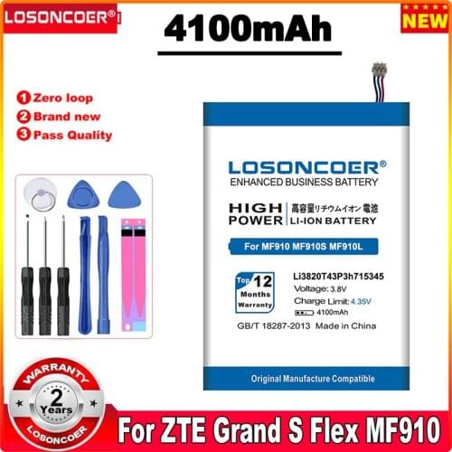 4100mAh LI3823T43P3H715345 Li3820T43P3h715345 For ZTE Grand S Flex / For ZTE MF910 MF910S MF910L MF920 MF920S MF920W+ Battery