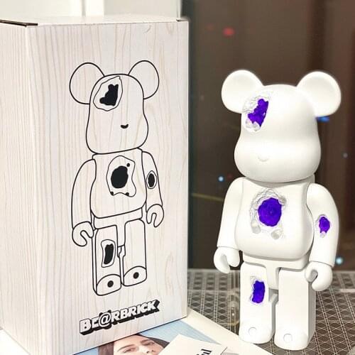 Bearbrick400% Building Block Bear Destroys and Erodes The Decoration of 28Cm Living Room Building Block Bear Figure Boy Gift