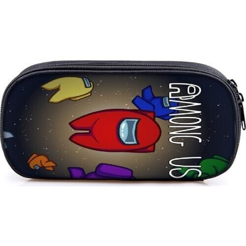 Cartoon Among Us Kids Pencil Case Hot Game Pattern Students Stationery Storage Box Childrens School Pen Bags