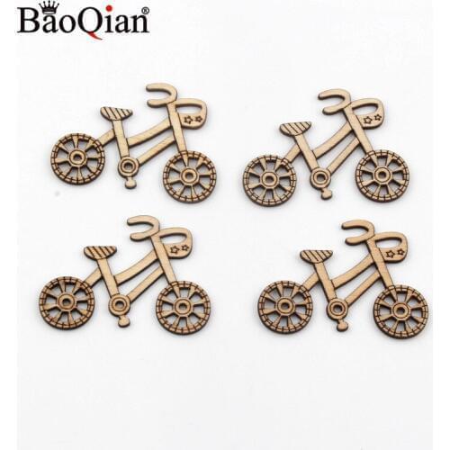 10Pcs Bicycle Wooden Crafts DIY Home Decoration Scrapbookings Embellishment Handicraft Wood Ornaments