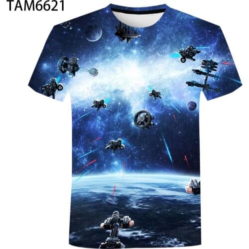 Hot Space Galaxy Planet Universe 3D Printed Childrens T-Shirt kids Sky Star spaceman Cool Tops Boys Girls Fashion Streetwear