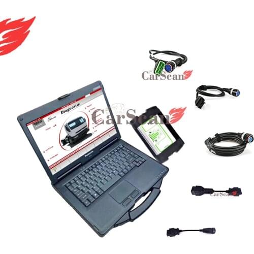 For Volvo vocom Renault Diagnosis Interface with CF52 laptop renault truck diagnostic software excavator scanner tools