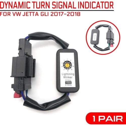 Dynamic Turn Signal Indicator 2Pcs Black LED Taillight Add-on Module Cable Wire Harness For VW JETTA GLI 2017-2018