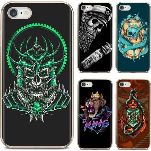 For Huawei Y6 Y5 2019 For Xiaomi Redmi Note 4 5 6 7 8 Pro Mi A1 A2 A3 6X 5X 7A Designer Silicone Phone Case cool skeleton