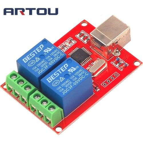 Two Channel 5V Relay Module USB Control Switch / 2 Way 5V Relay Module / Computer Control Switch / PC Intelligent Control New