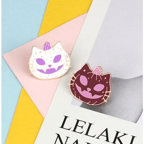Halloween Enamel Pin Custom Ghost Pumpkin Brooches Bag Clothes Lapel Pins Funny Badge for Women Men Gothic Accessories Kids Gift