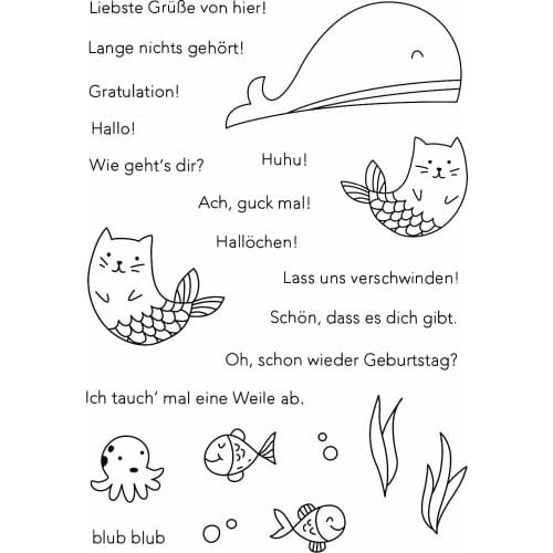 German Words Transparent Clear Silicone Stamp/Seal for DIY scrapbooking/photo album Decorative clear stamp sheets A234