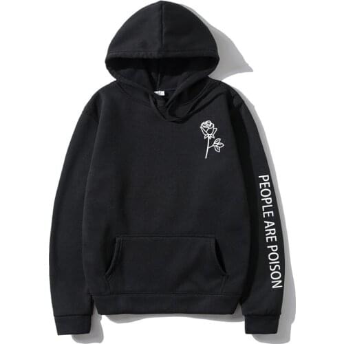 People Are Poison printing Hoodies Womans Black Fashion Harajuku Sweatshirt Mujer winter fleece Women/Men Hooded Pullover Hoody