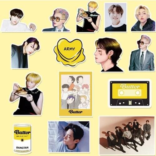 KPOP Bangtan Boys New Album Butter Butter 100 Stickers Skateboard Luggage Hand Account Korean Wave Stickers Jk