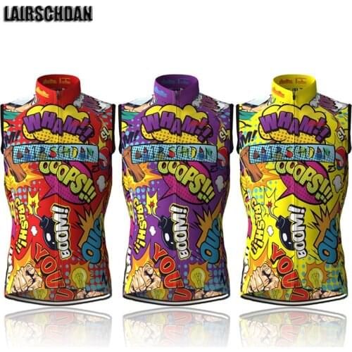 LairschDan maillot bici sin mangas summer mens sleeveless cycling jersey cartoons bicycle clothing gilet mtb bike vest sportwear