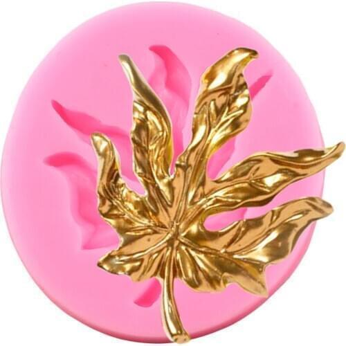 Leaves Silicone Molds Christmas Cupcake Topper Fondant Cake Decorating Tools Jewelry Resin Clay Candy Chocolate Gumpaste Moulds